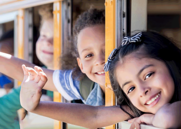 children on school bus