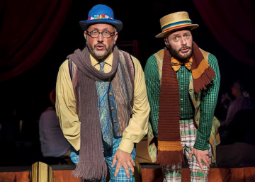 a group of men wearing hats and scarves