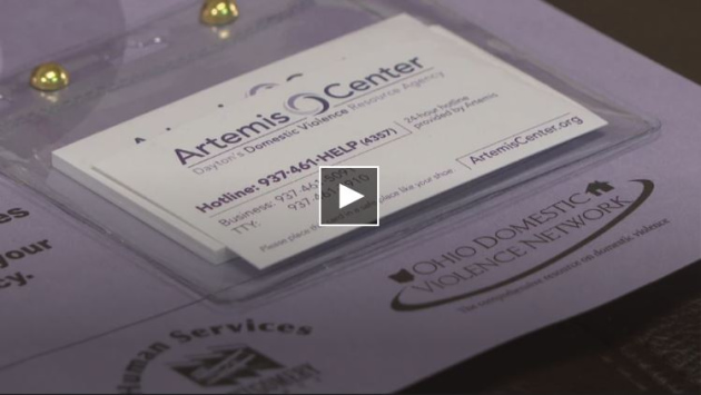 photo of artemis center hotline cards