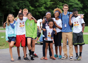 a group of kids posing for a photo